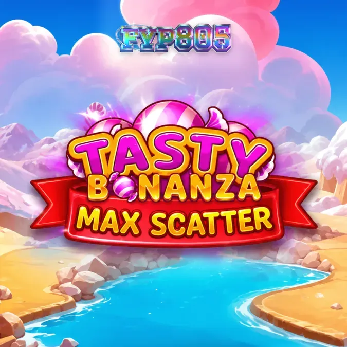 Tampilan visual ceria dan penuh warna dari slot Tasty Bonanza Max Scatter